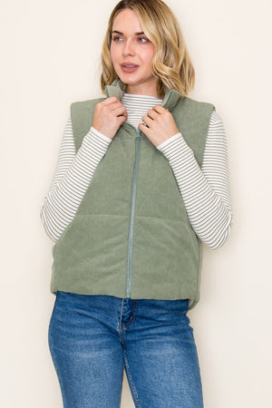 Reversible Corduroy Puffer Vest
