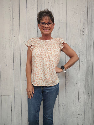 BABYDOLL FLORAL PRINT TOP