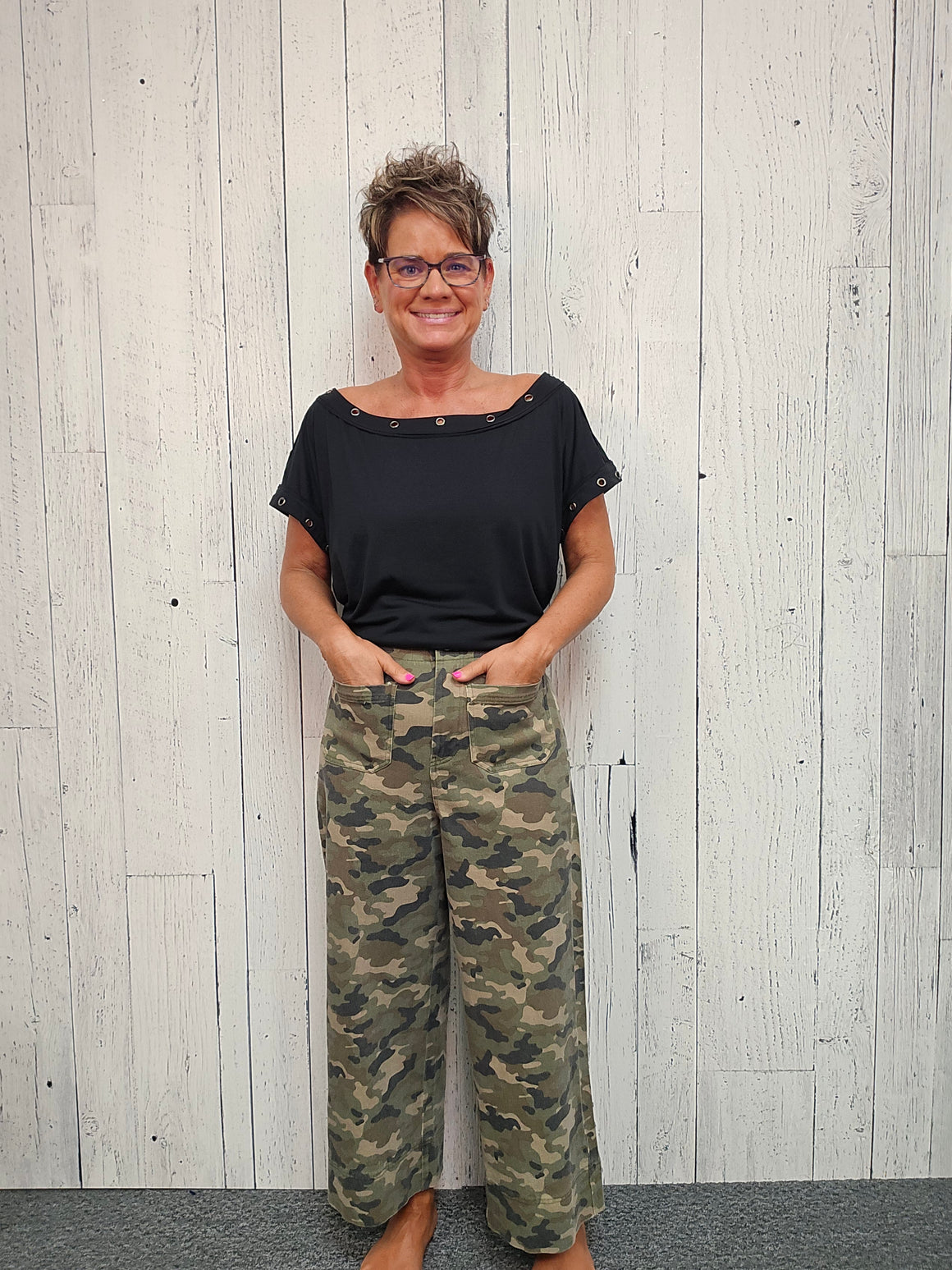Camo Relaxed Front Pocket Pants