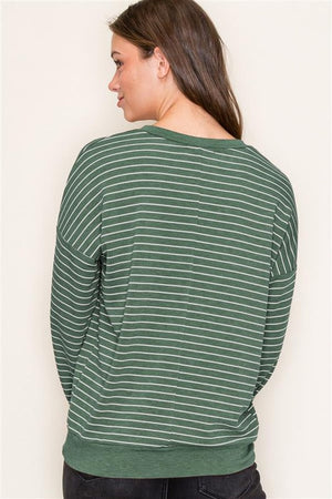 Super Soft Terry Striped Top