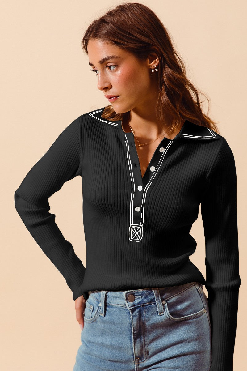 Ribbed Knit Top