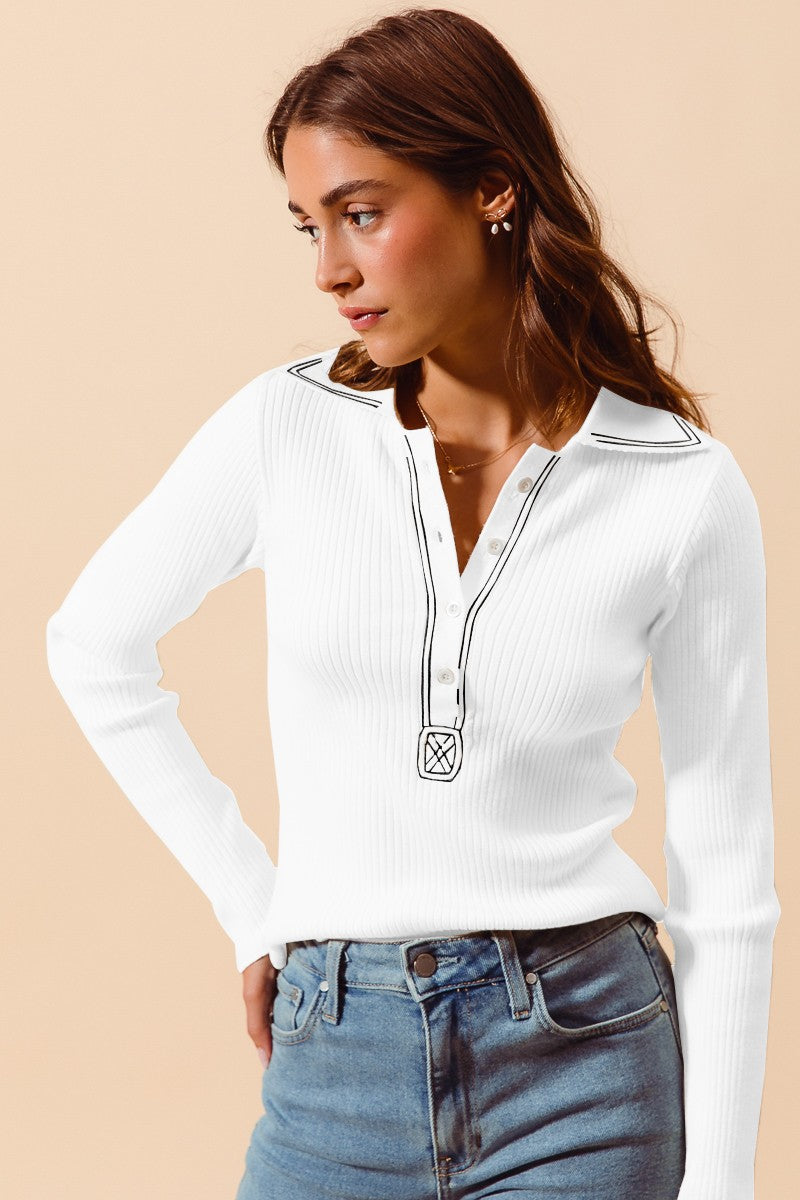 Ribbed Knit Top