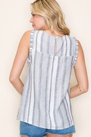 YARNDYED STRIPED TOP