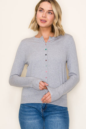 Multi Color Button Cardigan