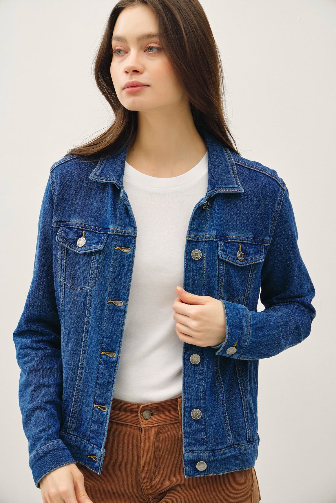 Garment-dye Cotton Fleece Trucker Jacket