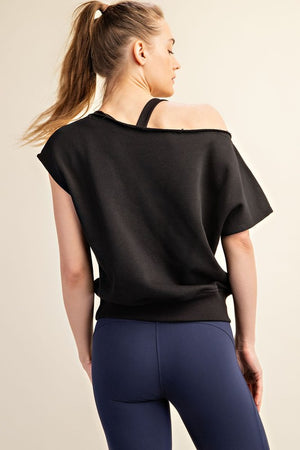 French Terry Off Shoulder Top