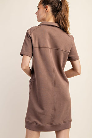 Short Sleeve French Terry Dress