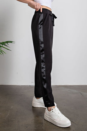 MODAL POLY SPAN JOGGER WITH SIDE SATIN DETAIL