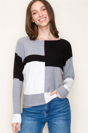 Multi Color Block Sweater