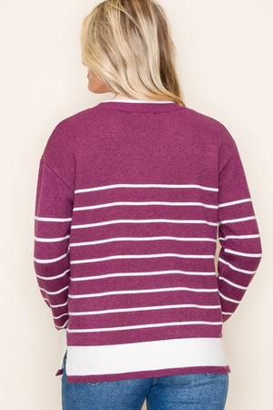 Striped Crew Neck Pullover