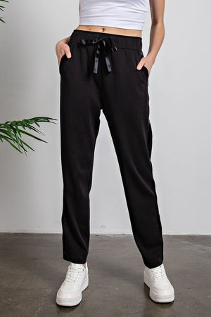 MODAL POLY SPAN JOGGER WITH SIDE SATIN DETAIL