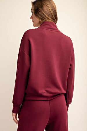 Modal Luxe V-Neck Sweatshirt Jacket (coming soon)