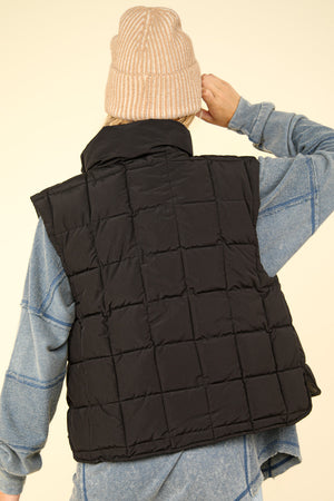 Solid Puffer Padded Vest