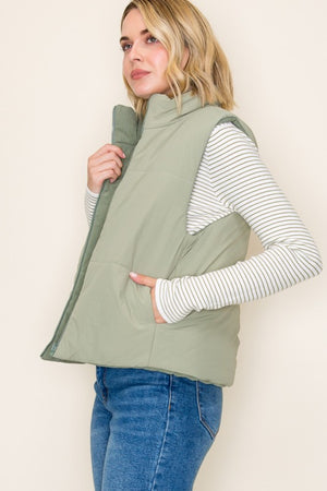 Reversible Corduroy Puffer Vest