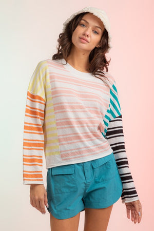 Color Block Light Weight Sweater