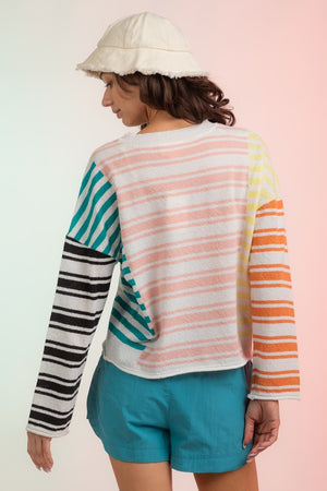 Color Block Light Weight Sweater